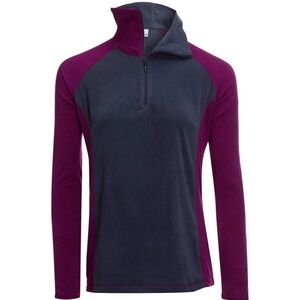 Columbia Gray and Plum Fleece Half-Zip Pullover
